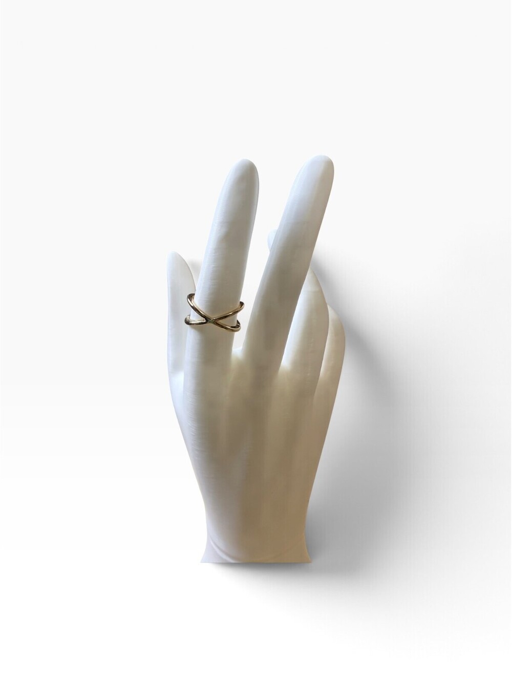 Jasmine Lane Gold Crisscross X Ring Size 7 Minimalist Geometric NWT